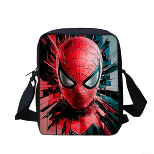 Túi đeo chéo trẻ em Man Spider có thiết kế in hình cho trường tiểu học dành cho lứa tuổi