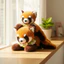 Thú nhồi bông gấu trúc thực tế có lông ngắn mềm mại sang trọng thích hợp để trang trí nội thất và văn phòng