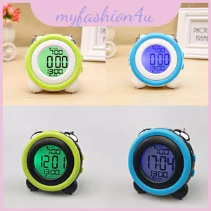 Đồng hồ báo thức kỹ thuật số lớn âm lượng sáng tạo với màn hình phát sáng và nhiệt độ ban đêm cho trang trí phòng ngủ