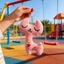 Mặt dây chuyền sang trọng hình động vật Mèo Mini với vải cọc ngắn cho và bộ sưu tập