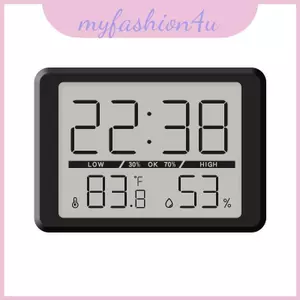Đồng hồ treo tường hiện đại Lcd thanh lịch có màn hình hiển thị nhiệt độ và ngày cho cuộc sống không gian