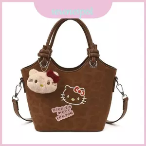 Túi đeo vai Pu Cartoon Kitty có lưu trữ đa chức năng