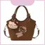 Túi đeo vai Pu Cartoon Kitty có lưu trữ đa chức năng