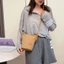 chiếc túi canvas đã giặt cao cấp bằng da bò, túi xô nhỏ thời trang và giản dị, điện thoại di độn