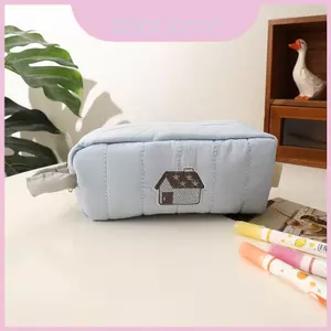 Túi Polyester Văn Phòng Phẩm Vải Hợp Thời Trang Phong Cách Hàn Quốc Có Dung Tích Lớn Cho Bé Gái Sử Dụng Trường Học