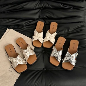 Giày sandal Pháp cao cấp mặc mùa hè cho nữ, giày cao gót nêm phong cách phương Tây, phong cách cổ t