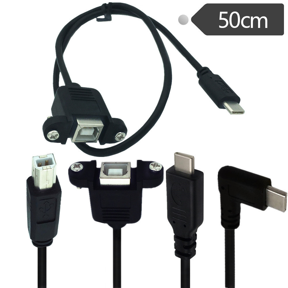Cáp video TYPE-C sang USB B Nữ có bảng điều khiển tai Cáp vít C sang BM ...