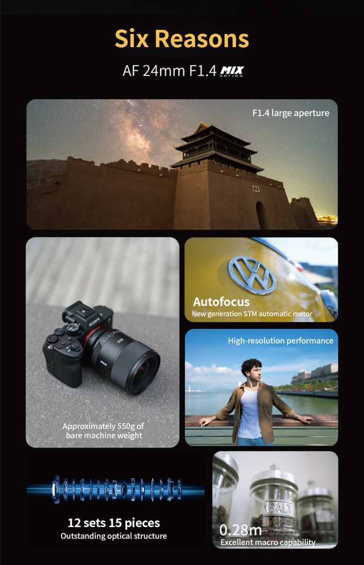 MEKEI 24mmf1.4 MIX Full Frame Tự Động Lấy Nét Góc Rộng Prime Ống Kính ...