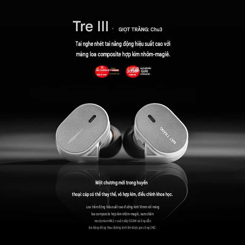 MOONDROP: Tai nghe nhét tai Chu 3 với thiết kế dây cáp có thể tháo rời, tai nghe Hi-Fi hiệu suất cao | BigBuy360 - bigbuy360.vn