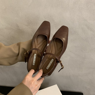 Pháp Phong Cách Dạ Hội Sang Trọng Đi Lại Giày Nữ 2025 Phong Cách Mới Thu Đông Phiên Bản Hàn Quốc Cổ Tích Dày Gót Mary Jane Giày Da Nhỏ