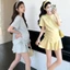 Bộ đồ bà bầu thường ngày mùa hè , bộ hai mảnh áo dây rút tay ngắn thời trang và hợp thời trang