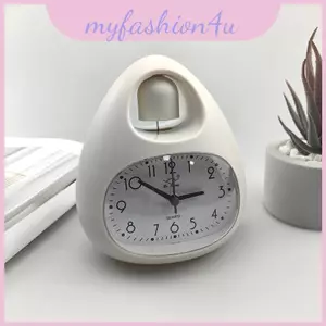 Đồng hồ báo thức học sinh với màn hình tương tự và kỹ thuật số và thiết kế trứng dễ thương cho phòng ngủ