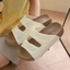xuân thu giày Birkenstock đế dày đa năng và thoải mái dành cho nữ Dép nửa mũi cho cặp đôi mặc