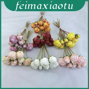 Sắp xếp hoa mẫu đơn nhân tạo bằng chất liệu Satin cho lễ kỷ niệm và bắn