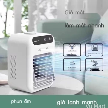 Tạo ẩm làm lạnh phun điều hòa không khí quạt mini máy tính để bàn làm mát không khí có thể sạc lại