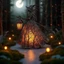 Đèn Halloween Phù Thủy Halloween Trang Trí Tiệc Nhựa Hình Hoạt Động Pin Cho Trang Trí Ma Quái