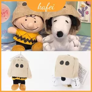 Động vật nhồi bông Snoopy và Charlie Brown có móc khóa mặt nạ