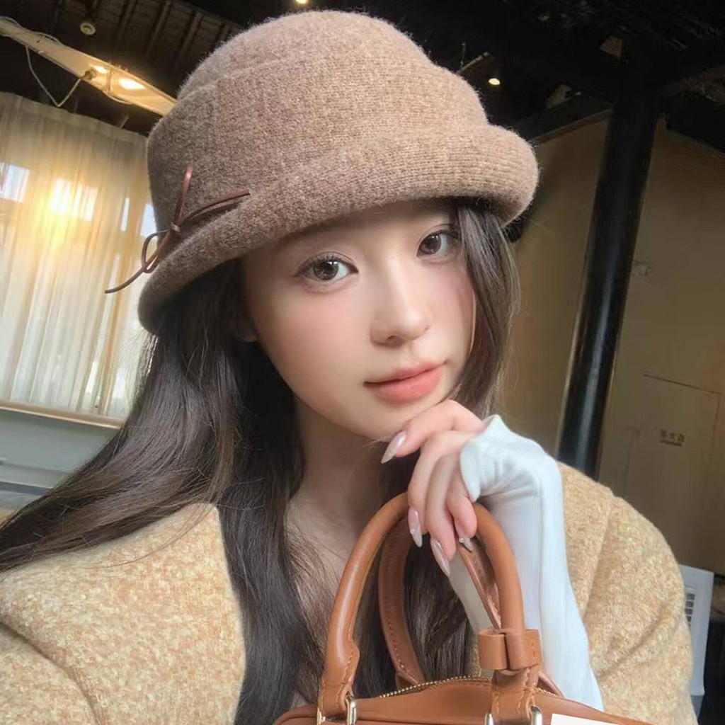 Mũ nữ thu đông cao cấp phong cách Hepburn, thanh lịch và thời trang