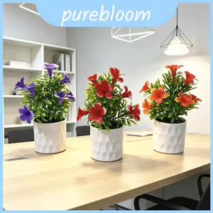 Hoa Giả Lily Bình Nhựa Có Đế Cho Đám Cưới Lễ Kỷ Niệm Chụp Ảnh Chống Đỡ Trang Trí Nhà Và