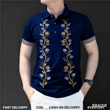 Nam Barong Áo Polo Nam Quần Áo Phong Cách Dân Tộc Áo Polo Vintage Áo Quần Áo ASEAN Áo Sơ Mi Polo Dân Tộc Oversize Họa Tiết Retro Ngoài Trời Dạo Phố 16