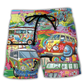 Nam Đi Biển Quần Short Đầu Lâu 3D In Hình Mùa Hè Lướt Ban Quần Short Hawaii Quần Short Nam Nữ Bơi Quần Short Nam Nam Nữ Nam Cực Bé Trai