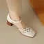 Pháp Bao Đầu Rỗng Giày Sandal Nữ Mùa Hè Mới Retro Da Mềm Gót Dày Giày Đơn Vuông Mũi Giày Cao Gót