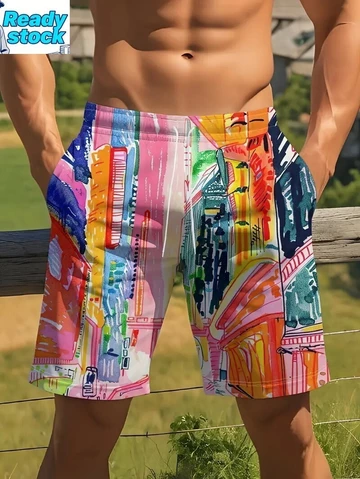 Mới Lạ Nam Nhiều Màu Sắc Quần Short Đi Biển Quần Short 3D In Ván Lướt Sóng Quần Bơi Quần Short Nam Nữ Quần Short Ngắn