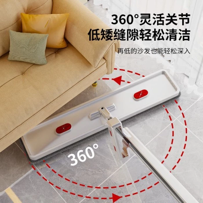 Cây lau nhà phẳng không tay 60CM, Hiện vật lau nhà lười biếng, Cây lau nhà gia đình, Ướt khô, Cây lau nhà thấm hút, Cây lau nhà sạch sẽ