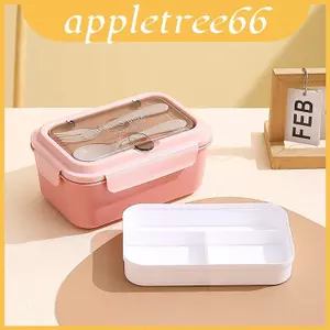 Hộp cơm trưa bằng thép không gỉ dành cho học sinh có ngăn đựng thức ăn chia cho văn phòng và trường học sử dụng