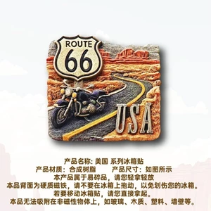 Nhãn dán từ tính xe máy American Route 66