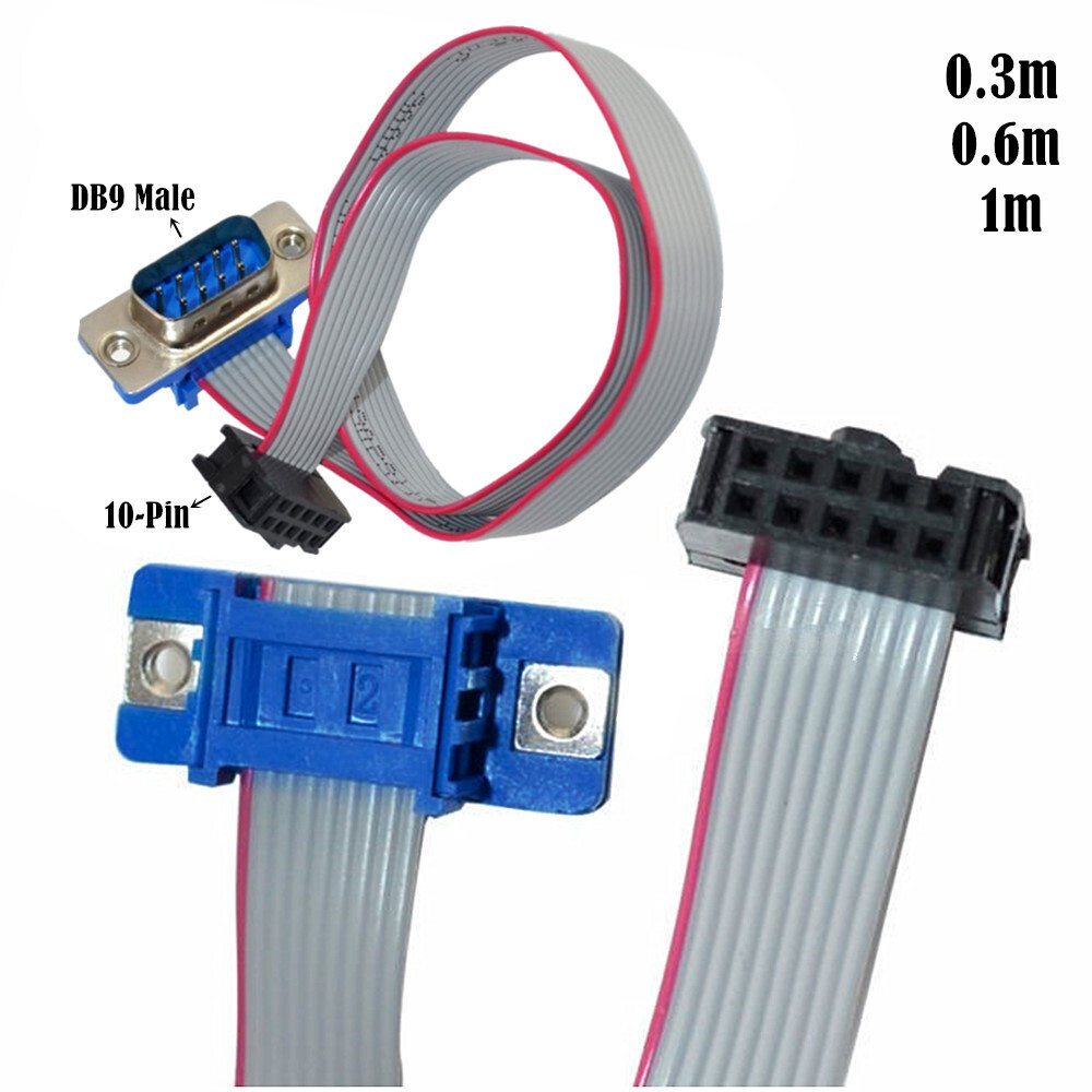 Loại thủng DB9 Nam / FC10P Cáp nối tiếp DB9 Lỗ sang FC10 Core RS232 Cáp ...