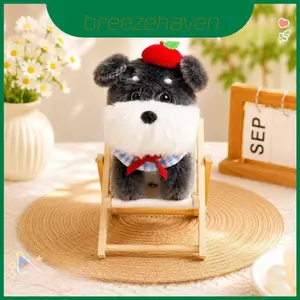 Puppy Sang Trọng Móc Khóa Dễ Thương Với Cọc Ngắn Vải Và Thiết Kế Hoạt Hình Túi Trang Trí Cho