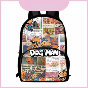 Túi sách trẻ trung Dog Man với thiết kế phong cách đường phố và lớp lót Polyester cho trường học và du lịch