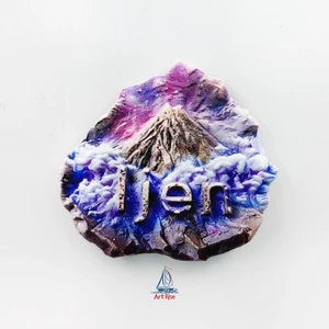 Ijen Ijen Núi lửa Indonesia Blue Fire Nam châm tủ lạnh Giá trị cao ins Room Souven