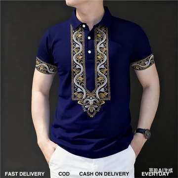 Nam Barong Áo Polo Nam Quần Áo Phong Cách Dân Tộc Áo Polo Vintage Áo Quần Áo ASEAN Áo Sơ Mi Polo Dân Tộc Oversize Họa Tiết Retro Ngoài Trời Mặc Đường Phố 07