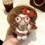 gói mặt dây chuyền Kitty búp bê tóc xoăn gấu búp bê Hello Kitty mặt dây chuyền búp bê móc khóa q