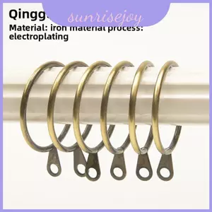 Móc rèm kim loại có vòng tròn cho cửa sổ và tấm che rèm