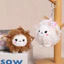 Móc khóa cừu sang trọng có lông xoăn hình bướm cho túi trang trí bé gái