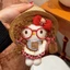 gói mặt dây chuyền Kitty búp bê tóc xoăn gấu búp bê Hello Kitty mặt dây chuyền búp bê móc khóa q