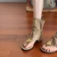 Giày sandal dành cho nữ mùa hè mới Giày bốt nữ dép xỏ ngón bốt gót thấp dép hở mũi ngắn Giày bốt