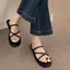 Dép sandal La Mã kiểu Pháp niche dành cho nữ, thời trang retro mùa hè, có thể đi ra ngoài với