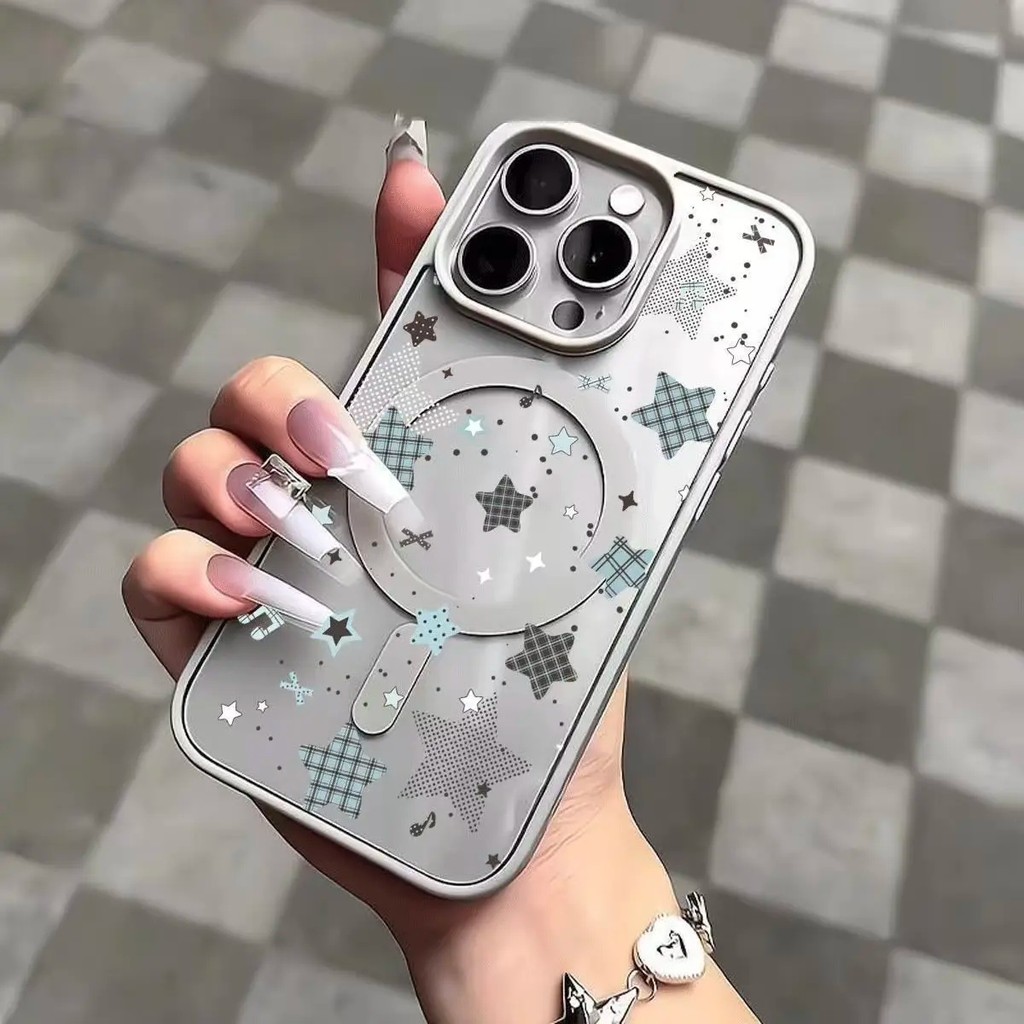 Thiết kế hình ngôi sao từ tính, tương thích với iPhone 17,16,15,14, 13,16 Pro Max, 11 và 12. Dễ thương và chống rơi vỡ. | BigBuy360 - bigbuy360.vn