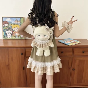 Động Vật Dễ Thương Trẻ Em Phong Cách Học Sinh Ba Lô Voi Mới Hoạt Hình Sang Trọng Ba Lô Búp Bê