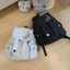 Phiên bản Hàn Quốc Túi xách nữ INS back-to-school sinh viên đại học kẻ sọc thêu tai thỏ dễ thươn