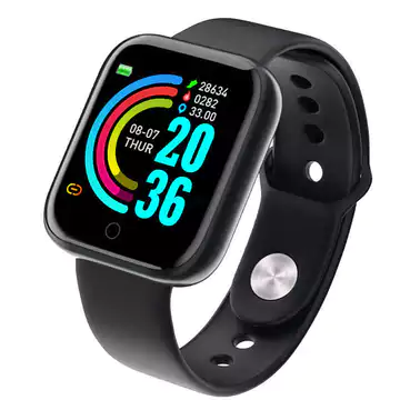 Vòng đeo tay thông minh Y68 Đồng hồ thông minh đo nhịp tim D20watch Nhắc nhở theo dõi huyết áp L18 Vòng đeo tay thể thao