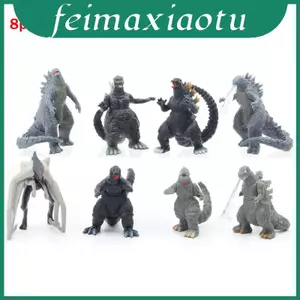 Bộ sưu tập nhân vật hành động bằng nhựa Pvc tám mảnh sống động của Godzilla và nhân vật khủng long cho trẻ em Trang trí phòng chơi