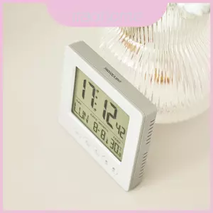 Đồng hồ tối giản đầu giường điện tử có lịch và chức năng ngáy cho gia đình