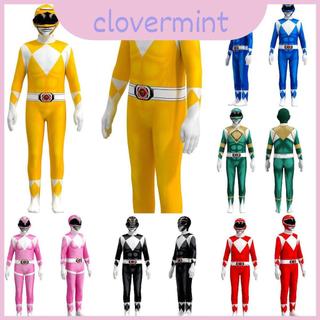 Trang phục Rangers dành cho trẻ em và người lớn với bộ áo liền quần và mặt nạ nhân vật bền bỉ
