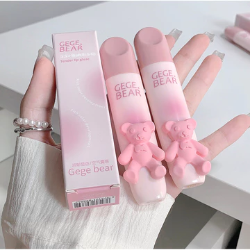 Gege Gấu Màu Mềm Mại Son Bóng Nhung Matte Matte Không Dễ Phai Màu Son Môi Nữ Sinh Môi Son Bóng Kem Môi Bùn
