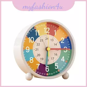 Đồng hồ báo thức kim loại im lặng cho trẻ em có màn hình Lcd và ban đêm để nghiên cứu chiếu sáng